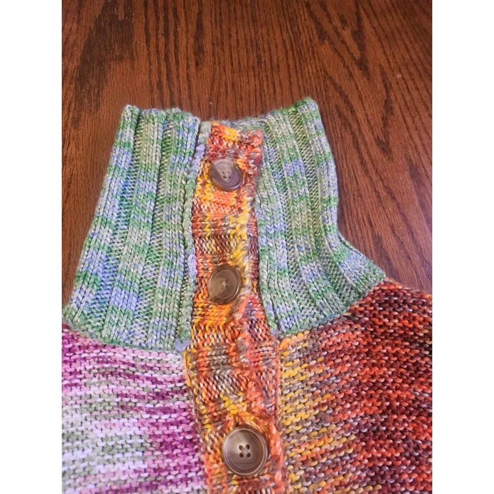 The Children's Place Girls' Multicolor Patchwork Style Knitted Cardigan
